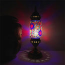 Axyaa Vintage Turkish Mosaic Table Lamp Handcrafted Glass Night Light