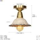Axyaa Copper Ceiling Light Glass Ball Nordic Japan Style LED Plafondlamp