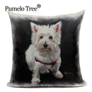 Animal Dog Cushion Cover French Bulldog Pug Pillowcase Woven Linen Decor Home Axyaa