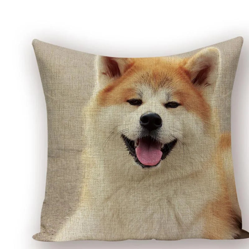 Axyaa Animal Dog Pillow Covers: Golden Retriever, Boston Terrier, Chihuahua Decor