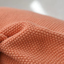 Axyaa Knit Cushion Cover in Solid Grey Blue Orange, 35*50cm, Pompom Ball Detail