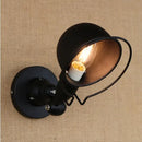Axyaa Vintage Black Iron Wrought Wall Light Loft Industrial Sconce