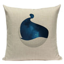 Colorful Fish Pattern Linen Cushion Cover by Axyaa