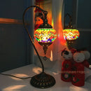 Axyaa Vintage Turkish Mosaic Glass Table Lamp Bedside Bed Light