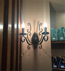 Axyaa Vintage Crystal Wrought Iron Wall Lamp for Living Room & Bedroom