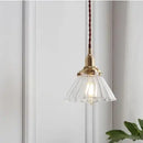 Axyaa Nordic Glass Ball Pendant Light - Copper Vintage Hanging Lamp