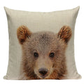 Axyaa Deer Print Cushion Cover 45x45cm Sofa Car Decor Pillow