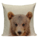 Axyaa Deer Print Cushion Cover 45x45cm Sofa Car Decor Pillow