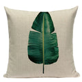 Axyaa Tropical Leaves Pillowcases - Rainforest Style Plant Cushion Covers