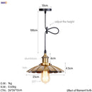Axyaa Retro LED Pendant Light | Silver Vintage Industrial Hanging Lamp