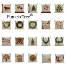 Axyaa Christmas Santa Claus Cushion Cover 45X45cm Deer Pillow Cases Kids Gift
