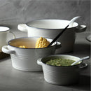 Axya White Ceramic Soup Bowl with Handle - Nordic Style Tableware