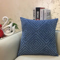 Axyaa Geometric Chenille Flocking Pillow Cover - Grey/Yellow/Red/Purple - 45x45cm/30x50cm