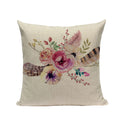 Axyaa Cotton Linen Feather Cushion Cover for Home Decor