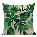 Axyaa Tropical Leaves Pillowcases - Rainforest Style Plant Cushion Covers