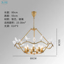 Axyaa Nordic Bird Copper Chandelier for Home Restaurant Cafe Bar Lighting