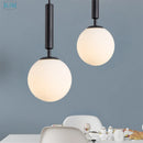 Axyaa Nordic Glass Ball LED Pendant Light - Modern, Creative, Single Head for Home & Commercial Settings