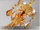 Axyaa Champagne Gold Crystal Bedroom Pendant Chandelier