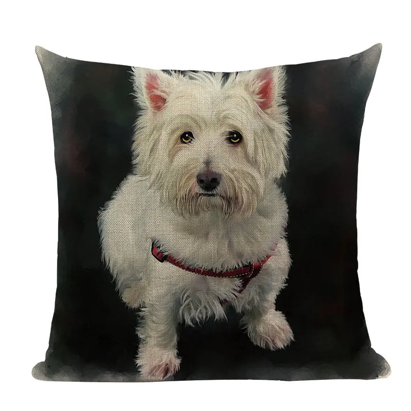 Axyaa Cute Dog Pillow Cases Cartoon Animal Decorative Pillows for Couch