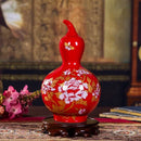 Axyaa Elegant Chinese Cloisonne Vase: Luxury Porcelain Ornament for Home Decor