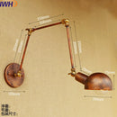 Axyaa Gold Swing Arm Wall Lamp LED Retro Loft Industrial Sconce Light