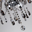 Axyaa Modern Smoky Grey Crystal Chandelier for Luxurious Living Spaces