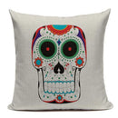 Axyaa Mexican Skull Cushion Covers: High-Quality Black Throw Pillow Cases