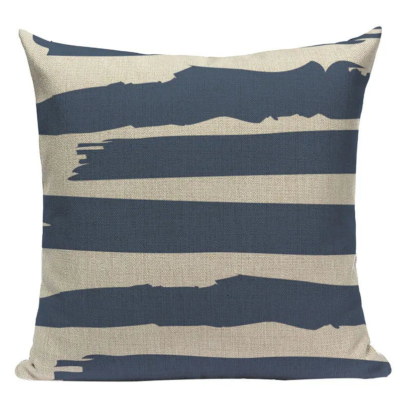 Axyaa Simple Geometry Pillowcase - Zebra Leopard Print Home Cushion