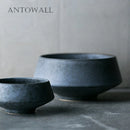 Axya Gray Marble Ceramic Soup Salad Bowl Set for Hotel & Clubhouse Dining