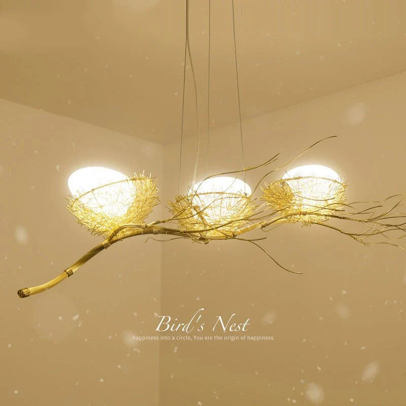 Axyaa Nordic Bird's Nest LED Chandelier - Romantic Cafe & Restaurant Lighting