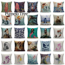 Axyaa Mermaid Pillowcase Ocean Style Cushion Cover 45x45cm Square Home Decor