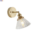 Axyaa Nordic Copper Wall Lamp Vintage Glass LED Light Fixture