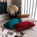 Axyaa Red Peacock Coffee Ivory Knit Cushion Cover 35x65cm for Sofa Bed Decor