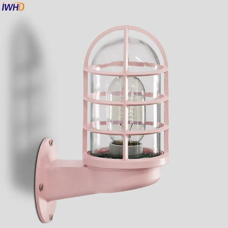 Nordic LED Outdoor Wall Light with Glass Shade by Axyaa
