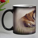 Axyaa Tiger Magic Coffee Mug, Color Changing Tea Cup, Novelty Gift, Funny Animal Design