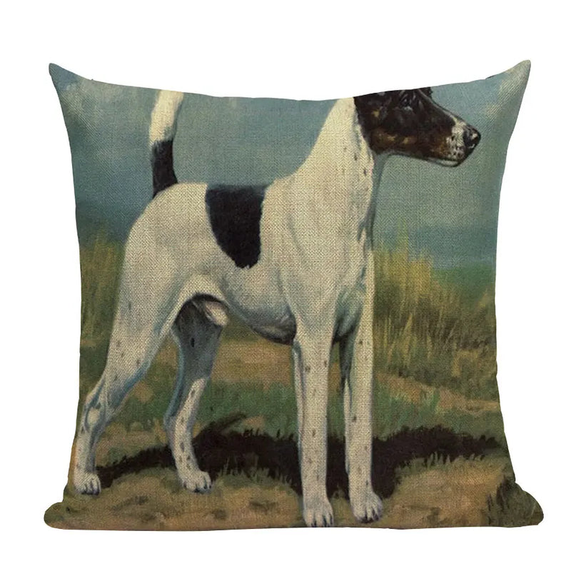 Axyaa Cute Dog Pillow Cases Cartoon Animal Decorative Pillows for Couch