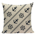 Nautical Anchor Velvet Throw Pillows for Home & Car Decor by Axyaa