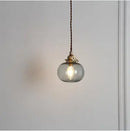 Axyaa Nordic Glass Ball Pendant Light - Copper Vintage Hanging Lamp