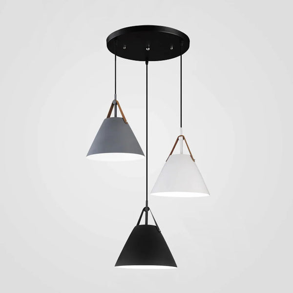 Axyaa Nordic Pendant Lights for Dining Room - LED Indoor Lamp E27, Single to Three Heads AC110-220V