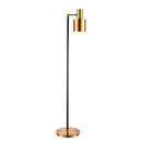 Axyaa Copper Iron Art Floor Lamp with Gold Lampshade E27 Light for Living Room