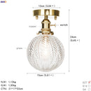 Axyaa Nordic White Ceramic LED Ceiling Light - Copper Ceiling Lamp