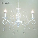 Axyaa Retro Wrought Iron Crystal Chandelier with E14 Candle Lights