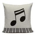 Axyaa Music Series High Quality Cotton Linen Cushion Cover Pillow Case