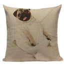 Axyaa Pug Animal Decor Cushion Cover Home Decorative Pillow 45x45cm