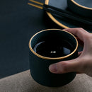 Axya Green Marble Ceramic Wine Tea Cup Gold Accent 250ml