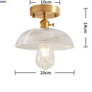 Axyaa Nordic Glass Copper LED Ceiling Light Vintage Ceiling LampIKEA