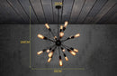 Axyaa Sputnik Pendant Light with 12/16/18/20 Head Edison Bulbs for Industrial Chic Spaces