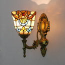 Stained Glass Lampshade Butterfly Pyramid Wall Lamp by Axyaa