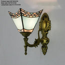 Stained Glass Lampshade Butterfly Pyramid Wall Lamp by Axyaa