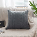 Axyaa Cable Knit Cushion Cover Soft Solid Pillow Case, 45cm*45cm, 5 Colors